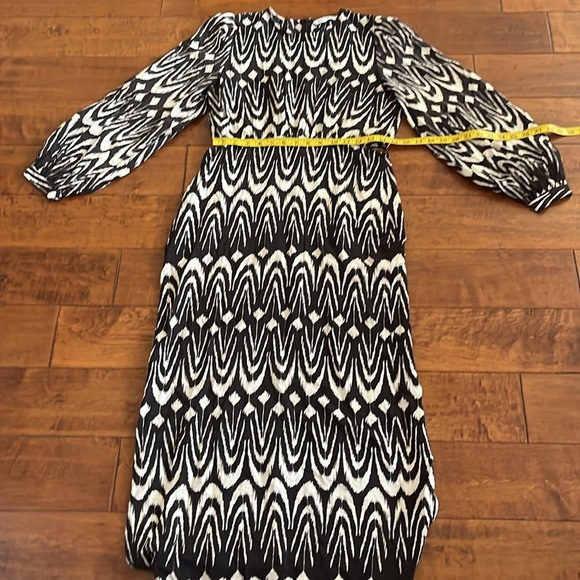 ZARA PRINTED CUT-OUT DETAIL MIDI DRESS - Picture 7 of 13